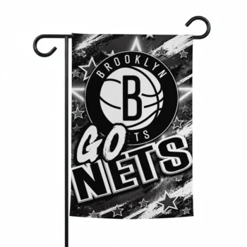 Brooklyn Nets Garden Flag Customized Glowing Star Black Best Selling