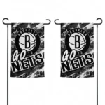 Brooklyn Nets Garden Flag Customized Glowing Star Black Best Selling