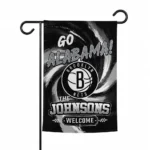 Brooklyn Nets Garden Flag Customized Swirl Vortex Black Best Selling