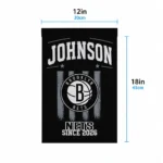 Brooklyn Nets Garden Flag Personalized Distressed Stripes Black Best Selling