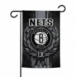 Brooklyn Nets Garden Flag Personalized Laurel Wreath Black Best Selling