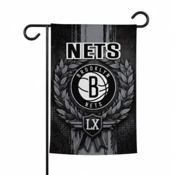 Brooklyn Nets Garden Flag Personalized Laurel Wreath Black Best Selling