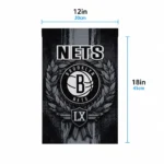 Brooklyn Nets Garden Flag Personalized Laurel Wreath Black Best Selling
