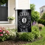 Brooklyn Nets Garden Flag Personalized Laurel Wreath Black Best Selling