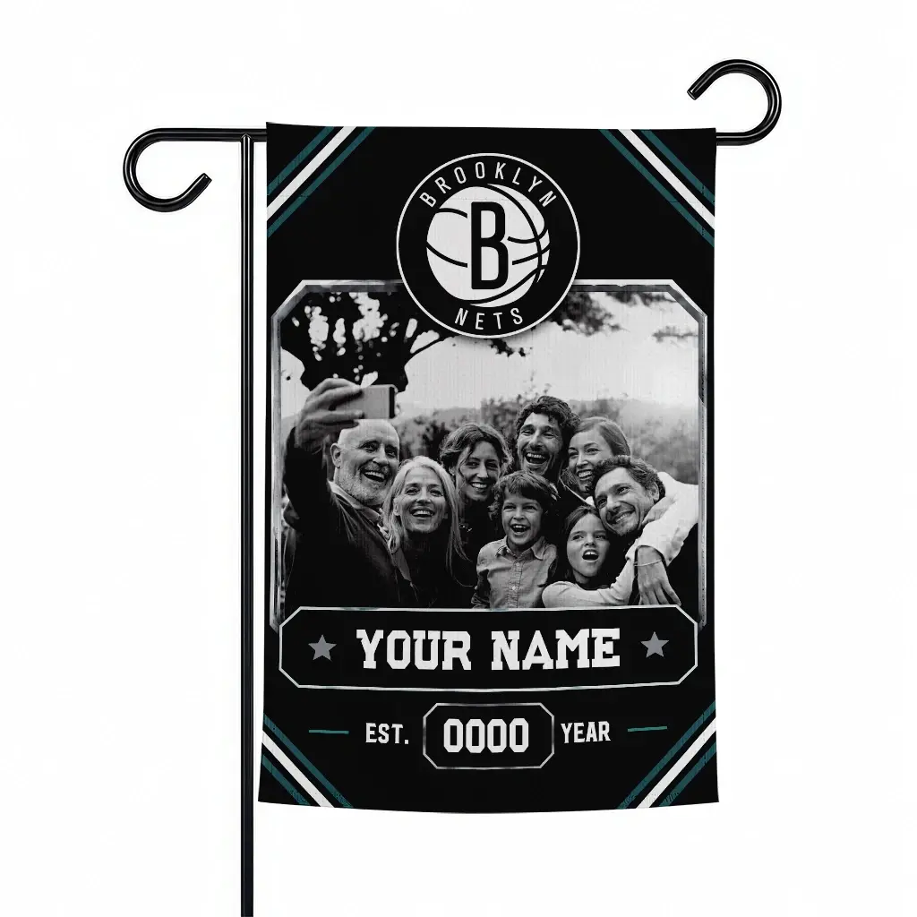 Brooklyn Nets Garden Flag Personalized Photo Frame Black Best Selling Brooklyn Nets Garden Flag Personalized Photo Frame Black Best Selling