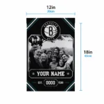 Brooklyn Nets Garden Flag Personalized Photo Frame Black Best Selling