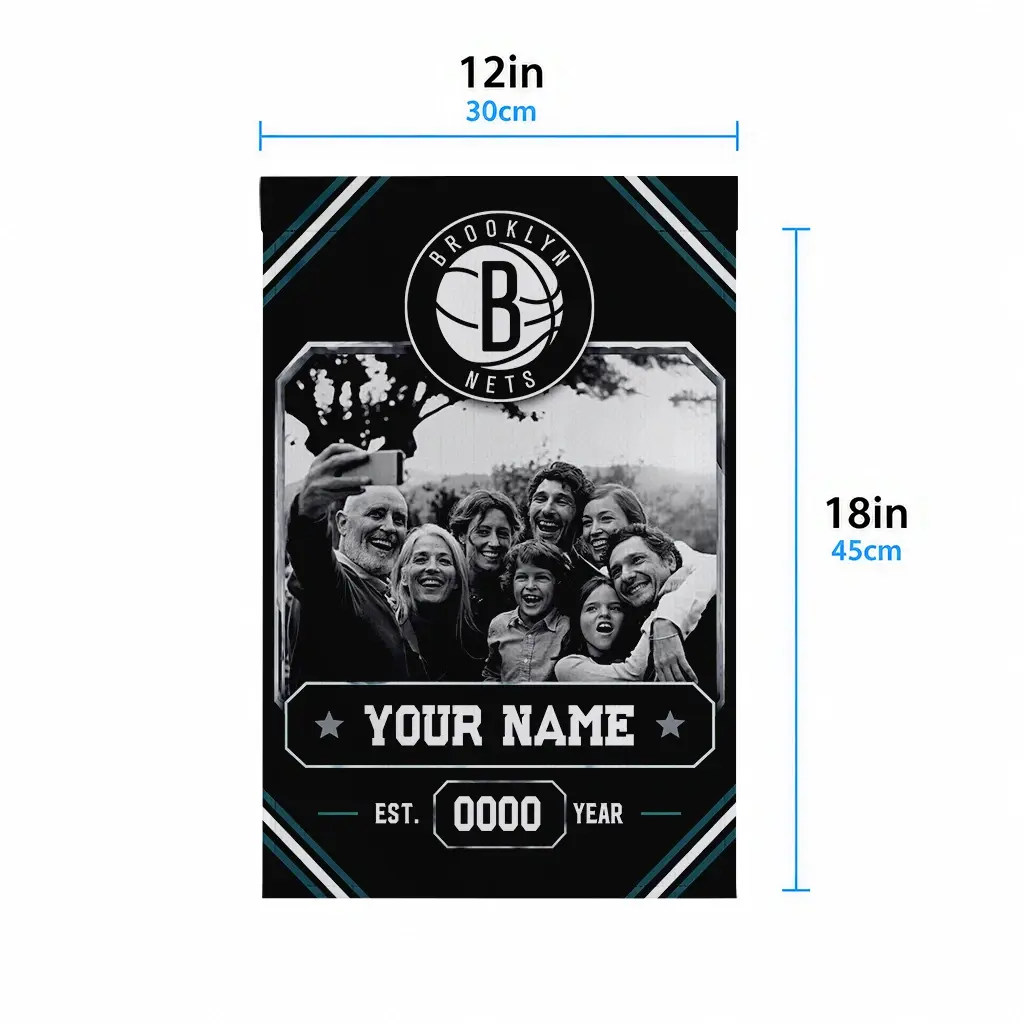 Brooklyn Nets Garden Flag Personalized Photo Frame Black High Quality Brooklyn Nets Garden Flag Personalized Photo Frame Black High Quality