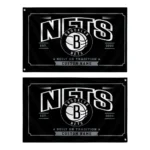 Brooklyn Nets House Flag Custom Ornate Border Black Best Selling