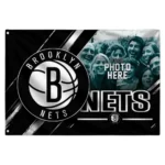 Brooklyn Nets House Flag Customized Diagonal Stripes Black Best Selling