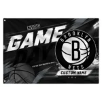 Brooklyn Nets House Flag Customized Energy Brushstrokes Black Best Selling