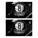Brooklyn Nets House Flag Personalized Speed Slashes Black Best Selling