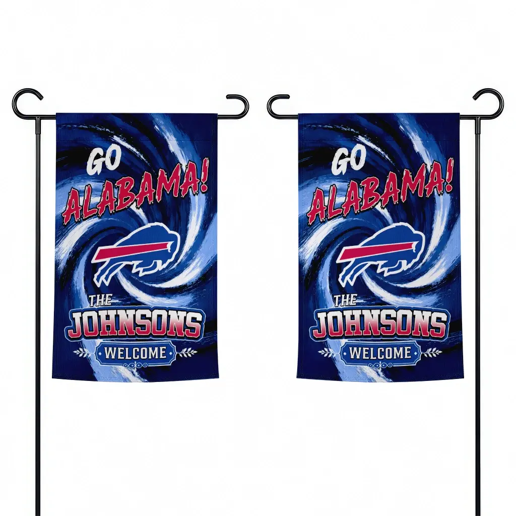 Buffalo Bills Garden Flag Custom Swirl Vortex Blue Fashion Forward Buffalo Bills Garden Flag Custom Swirl Vortex Blue Fashion Forward
