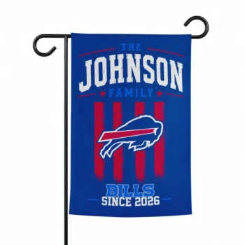 Buffalo Bills Garden Flag Customized Distressed Stripes Blue Best Selling