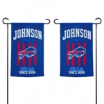 Buffalo Bills Garden Flag Customized Distressed Stripes Blue Best Selling