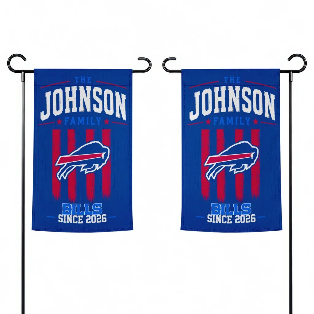 Buffalo Bills Garden Flag Customized Distressed Stripes Blue Fashion Forward Buffalo Bills Garden Flag Customized Distressed Stripes Blue Fashion Forward