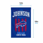 Buffalo Bills Garden Flag Customized Distressed Stripes Blue Best Selling