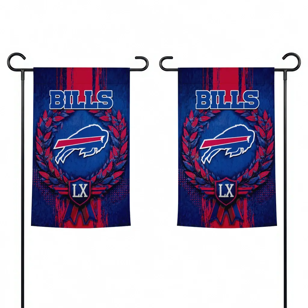 Buffalo Bills Garden Flag Customized Laurel Wreath Blue Fashion Forward Buffalo Bills Garden Flag Customized Laurel Wreath Blue Fashion Forward