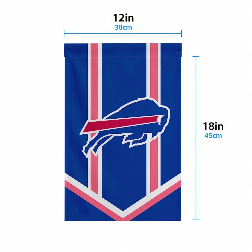 Buffalo Bills Garden Flag Personalized Chevron Stripes Blue High Quality Buffalo Bills Garden Flag Personalized Chevron Stripes Blue High Quality