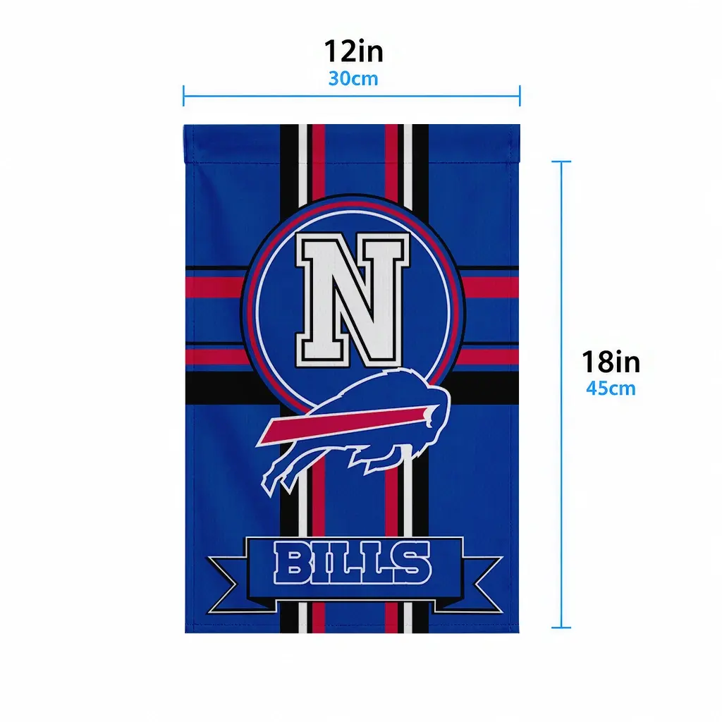 Buffalo Bills Garden Flag Personalized Circle Medallion Blue High Quality Buffalo Bills Garden Flag Personalized Circle Medallion Blue High Quality