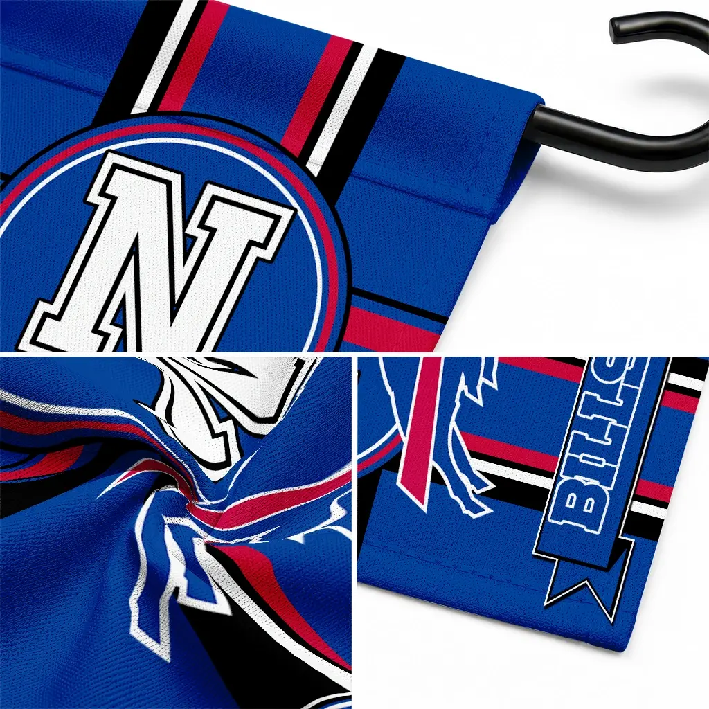 Buffalo Bills Garden Flag Personalized Circle Medallion Blue Latest Model Buffalo Bills Garden Flag Personalized Circle Medallion Blue Latest Model