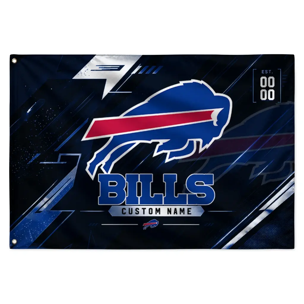 Buffalo Bills House Flag Customized Speed Slashes Blue Best Selling Buffalo Bills House Flag Customized Speed Slashes Blue Best Selling