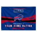 Buffalo Bills House Flag Personalized Brushed Streaks Blue Best Selling