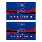 Buffalo Bills House Flag Personalized Brushed Streaks Blue Best Selling