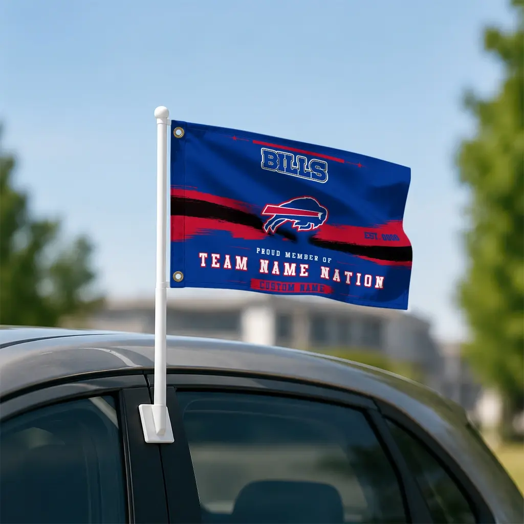 Buffalo Bills House Flag Personalized Brushed Streaks Blue Latest Model Buffalo Bills House Flag Personalized Brushed Streaks Blue Latest Model