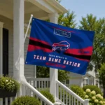 Buffalo Bills House Flag Personalized Brushed Streaks Blue Best Selling