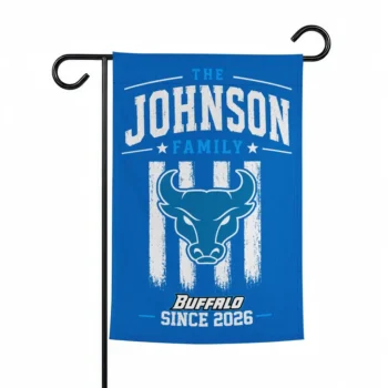 Buffalo Bulls Garden Flag Custom Distressed Stripes Royal Blue Best Selling