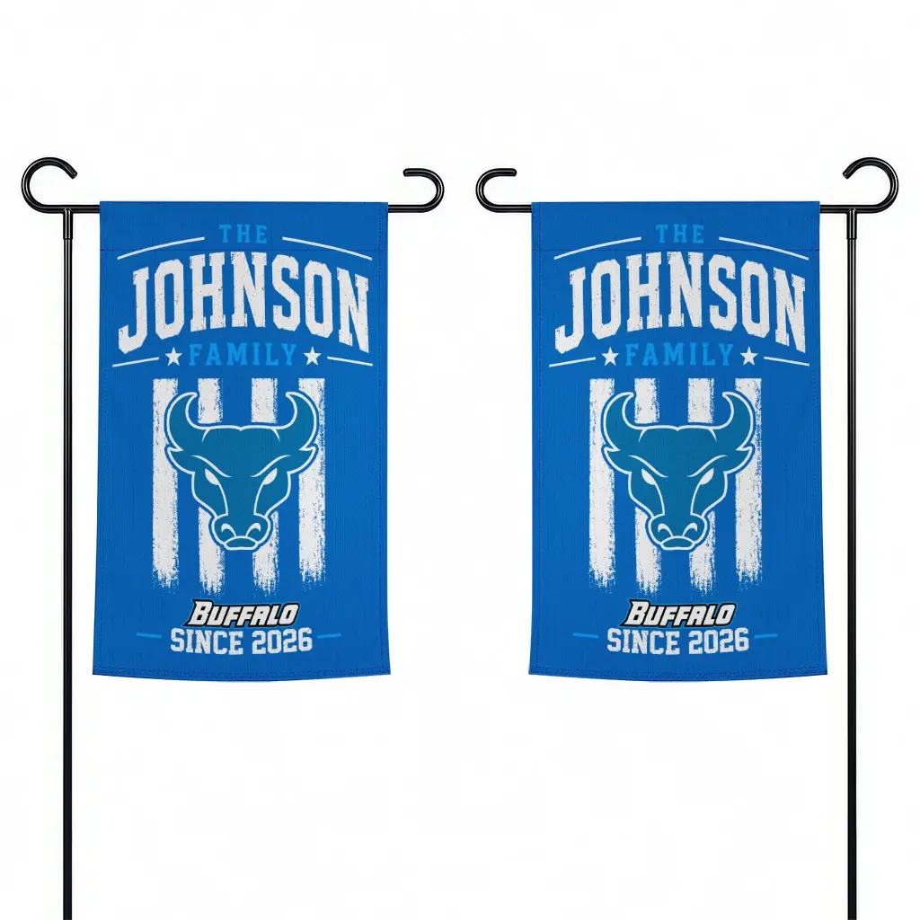 Buffalo Bulls Garden Flag Custom Distressed Stripes Royal Blue Fashion Forward Buffalo Bulls Garden Flag Custom Distressed Stripes Royal Blue Fashion Forward