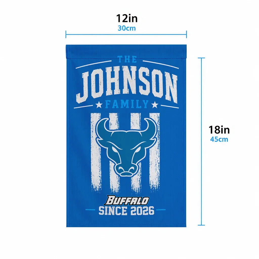 Buffalo Bulls Garden Flag Custom Distressed Stripes Royal Blue High Quality Buffalo Bulls Garden Flag Custom Distressed Stripes Royal Blue High Quality