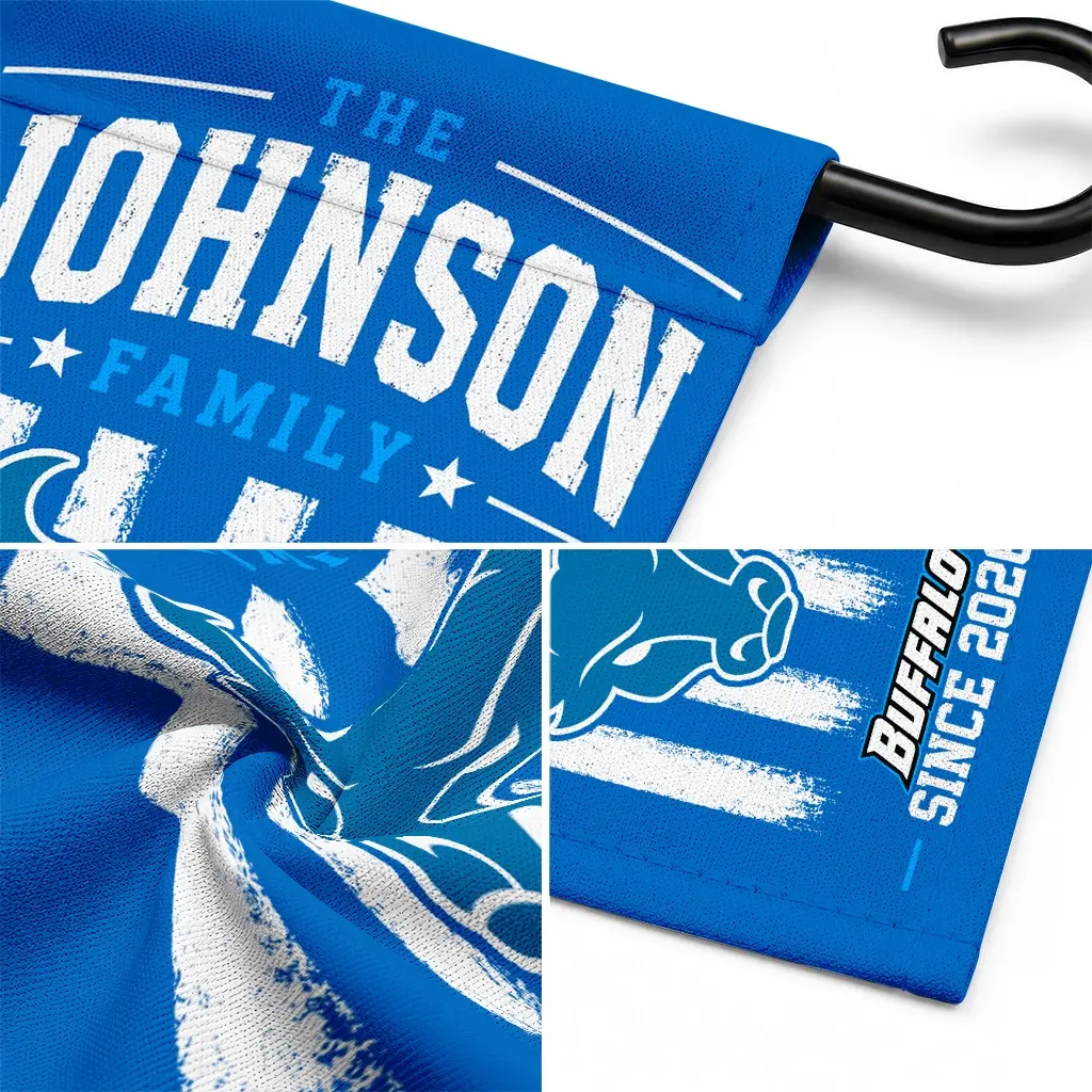 Buffalo Bulls Garden Flag Custom Distressed Stripes Royal Blue Latest Model Buffalo Bulls Garden Flag Custom Distressed Stripes Royal Blue Latest Model