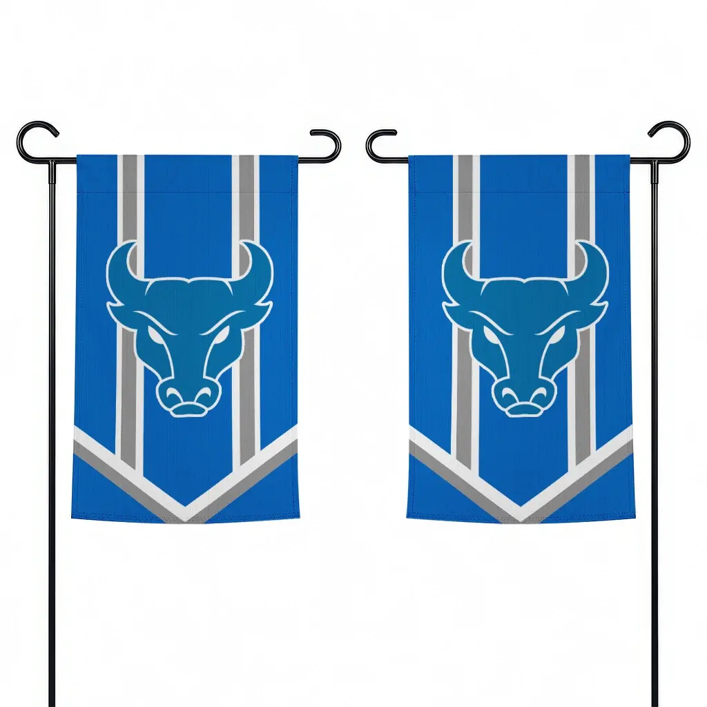 Buffalo Bulls Garden Flag Customized Chevron Stripes Royal Blue Fashion Forward Buffalo Bulls Garden Flag Customized Chevron Stripes Royal Blue Fashion Forward