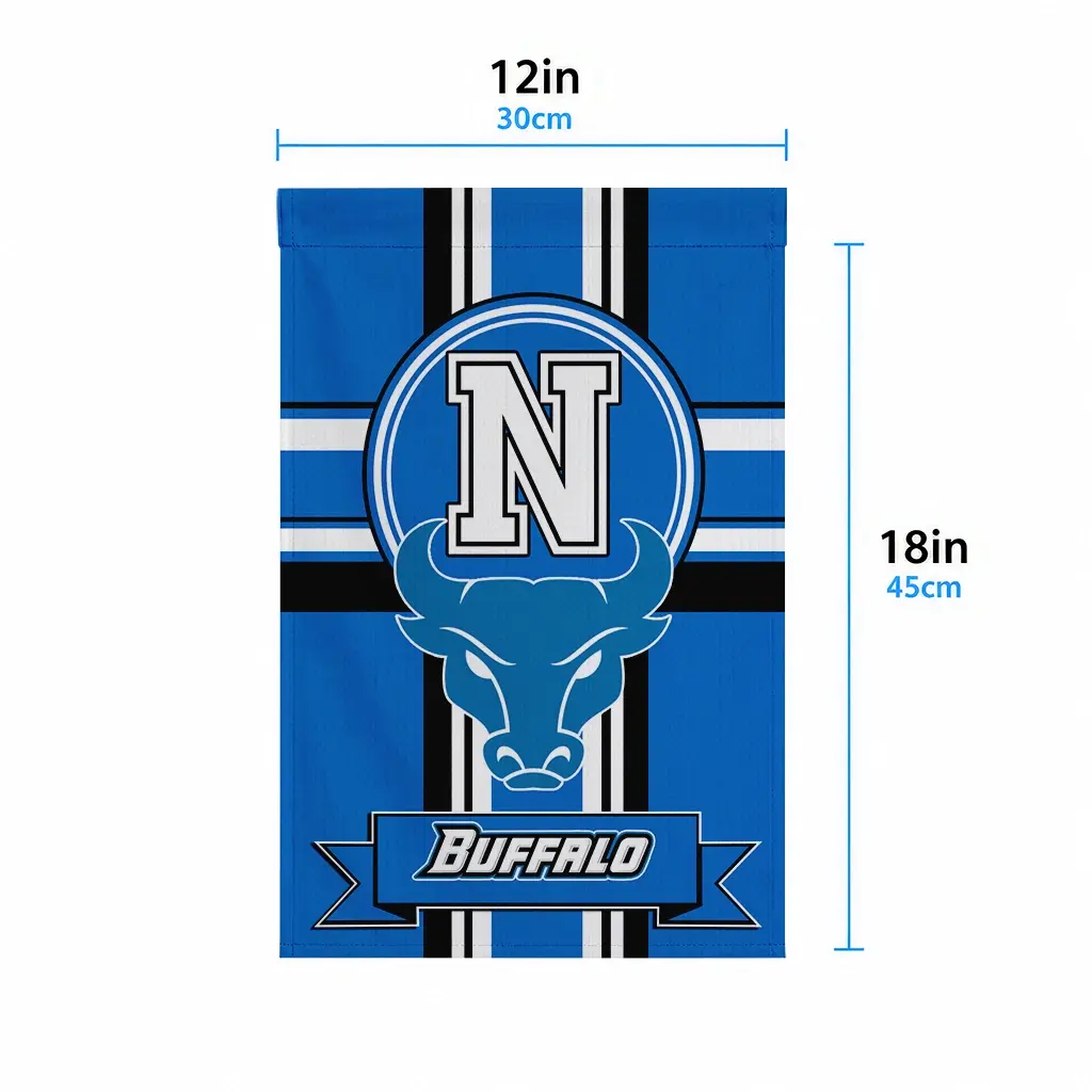 Buffalo Bulls Garden Flag Customized Circle Medallion Royal Blue High Quality Buffalo Bulls Garden Flag Customized Circle Medallion Royal Blue High Quality
