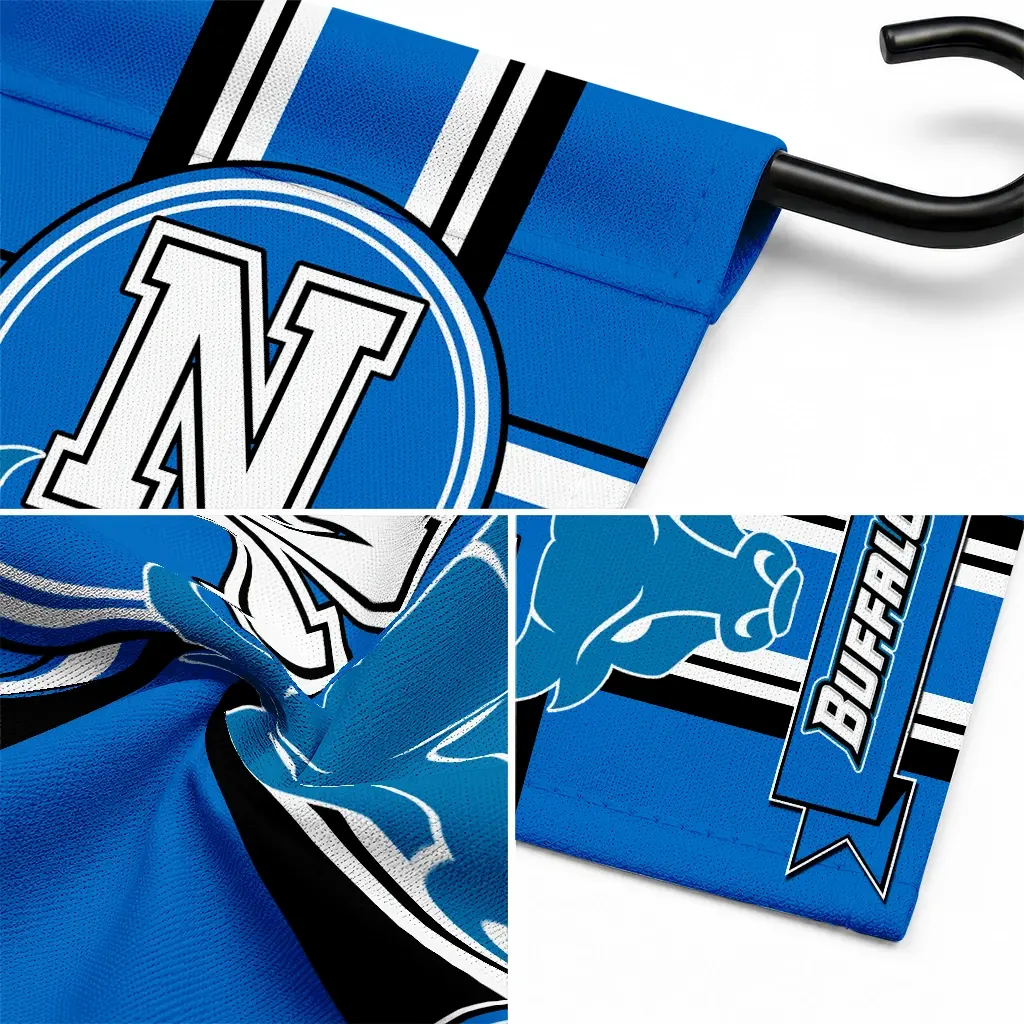 Buffalo Bulls Garden Flag Customized Circle Medallion Royal Blue Latest Model Buffalo Bulls Garden Flag Customized Circle Medallion Royal Blue Latest Model