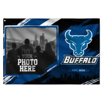 Buffalo Bulls House Flag Custom Framed Photo Royal Blue Black Best Selling