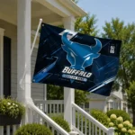 Buffalo Bulls House Flag Custom Speed Slashes Royal Blue Best Selling