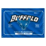 Buffalo Bulls House Flag Customized Ornate Border Royal Blue Best Selling