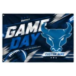 Buffalo Bulls House Flag Personalized Action Streaks Royal Blue Best Selling