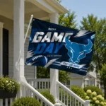 Buffalo Bulls House Flag Personalized Action Streaks Royal Blue Best Selling