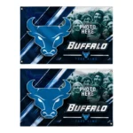 Buffalo Bulls House Flag Personalized Diagonal Stripes Royal Blue Best Selling