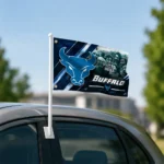 Buffalo Bulls House Flag Personalized Diagonal Stripes Royal Blue Best Selling