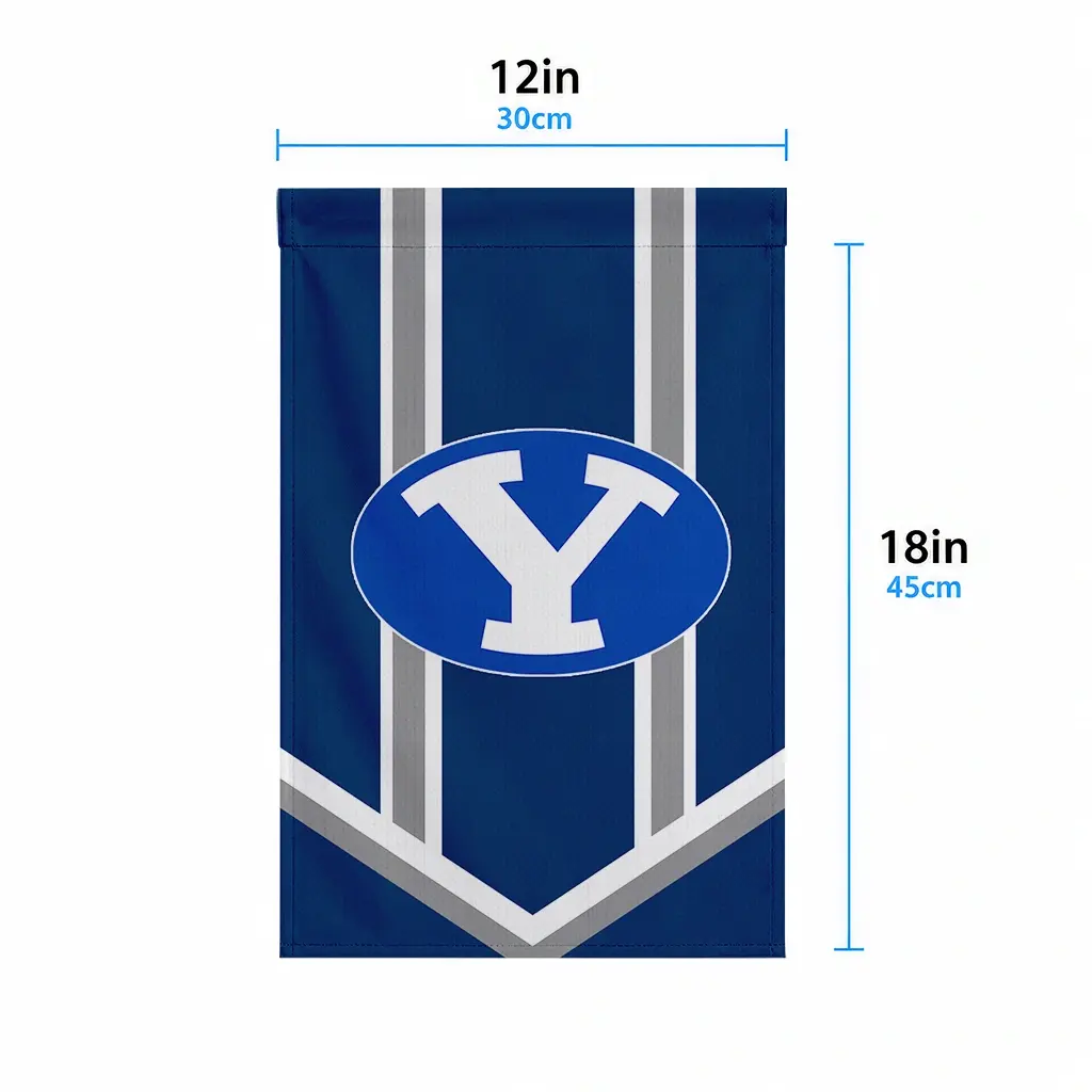 Byu Cougars Garden Flag Custom Chevron Stripes Blue High Quality Byu Cougars Garden Flag Custom Chevron Stripes Blue High Quality