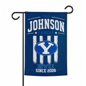 Byu Cougars Garden Flag Personalized Distressed Stripes Blue Best Selling