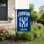 Byu Cougars Garden Flag Personalized Distressed Stripes Blue Best Selling