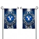 Byu Cougars Garden Flag Personalized Laurel Wreath Blue Best Selling