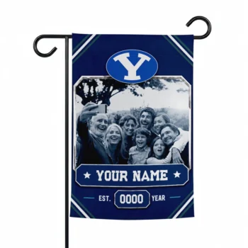 BYU Cougars Garden Flag - Personalized Photo Frame Blue