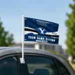 Byu Cougars House Flag Custom Brushed Streaks Blue Best Selling