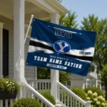 Byu Cougars House Flag Custom Brushed Streaks Blue Best Selling